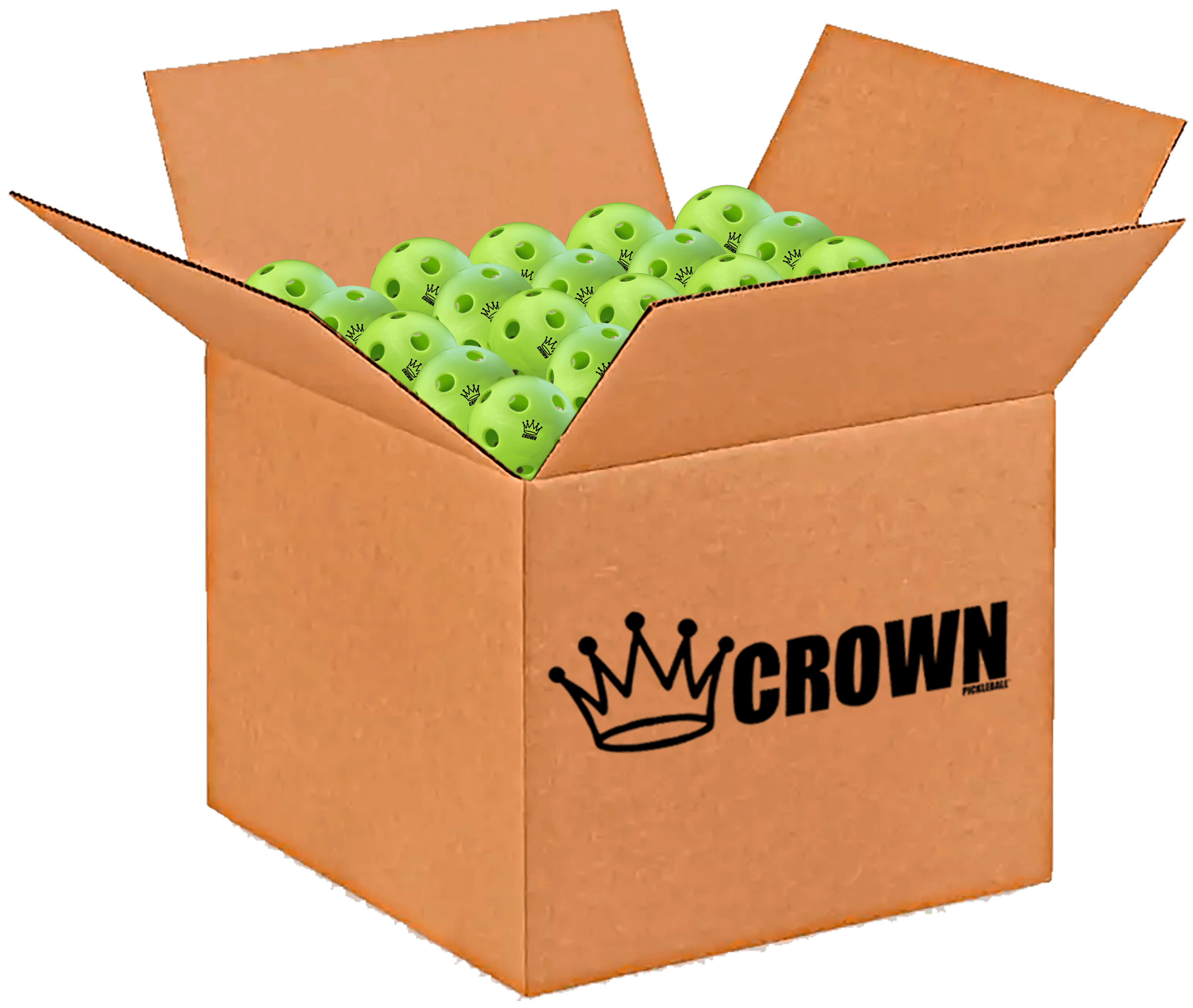 CROWN PICKLEBALL - High-Performance INDOOR Pickleballs (100-PACK APPLE)