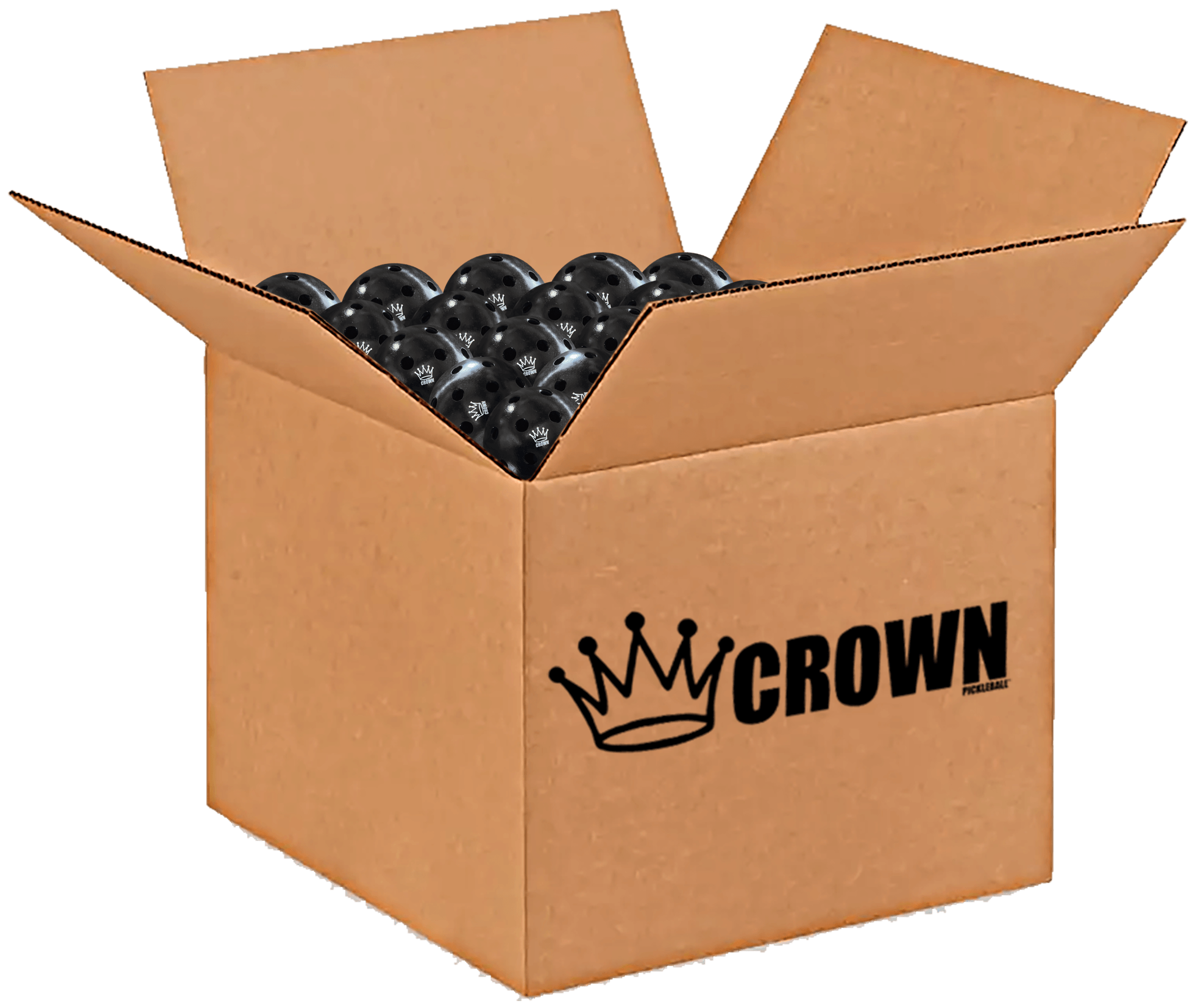 CROWN PICKLEBALL - High-Performance OUTDOOR Pickleballs (100-PACK BLACKBERRY)