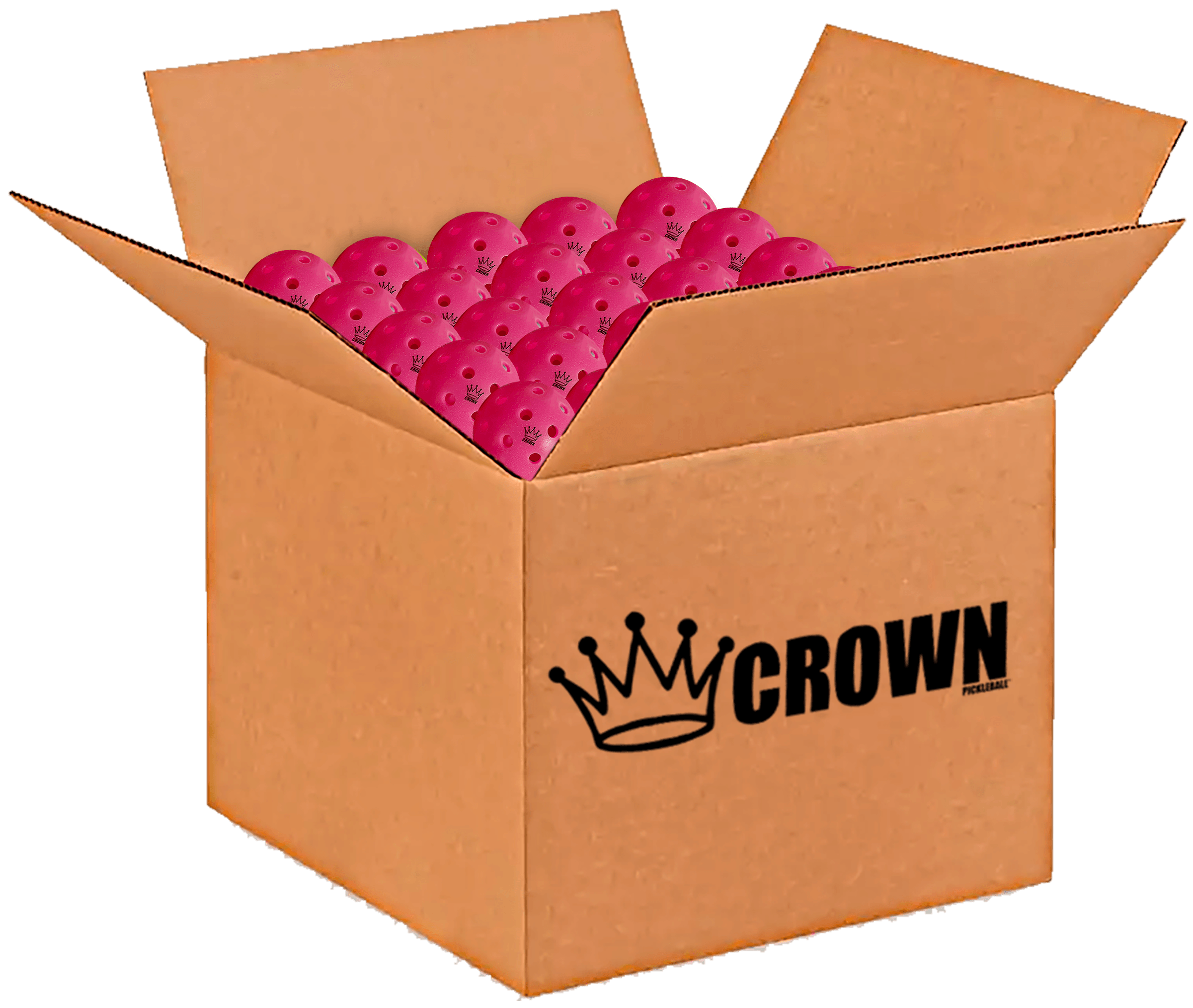 CROWN PICKLEBALL - High-Performance OUTDOOR Pickleballs (100-PACK CHERRY)