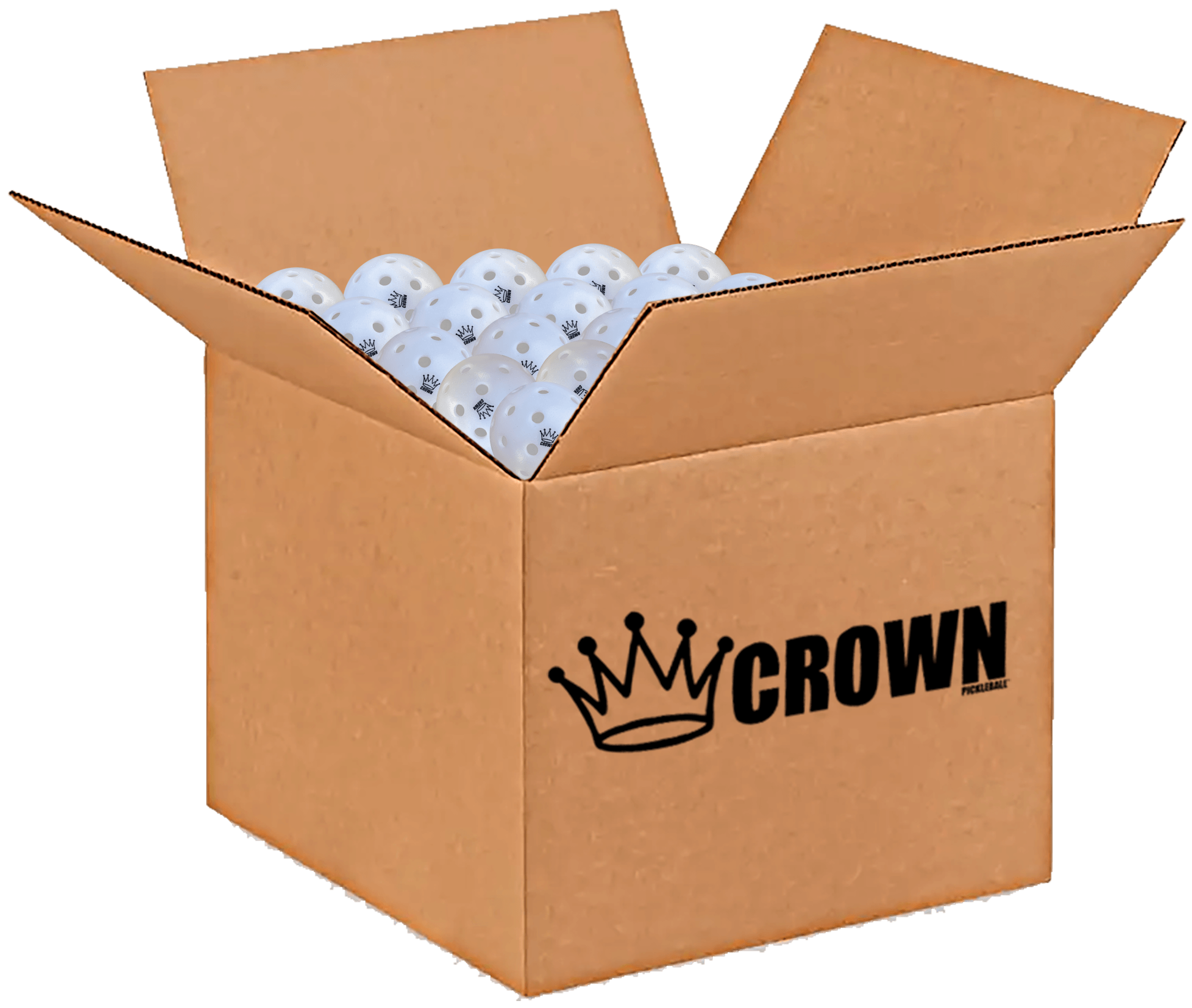 CROWN PICKLEBALL - High-Performance OUTDOOR Pickleballs (100-PACK COCONUT)