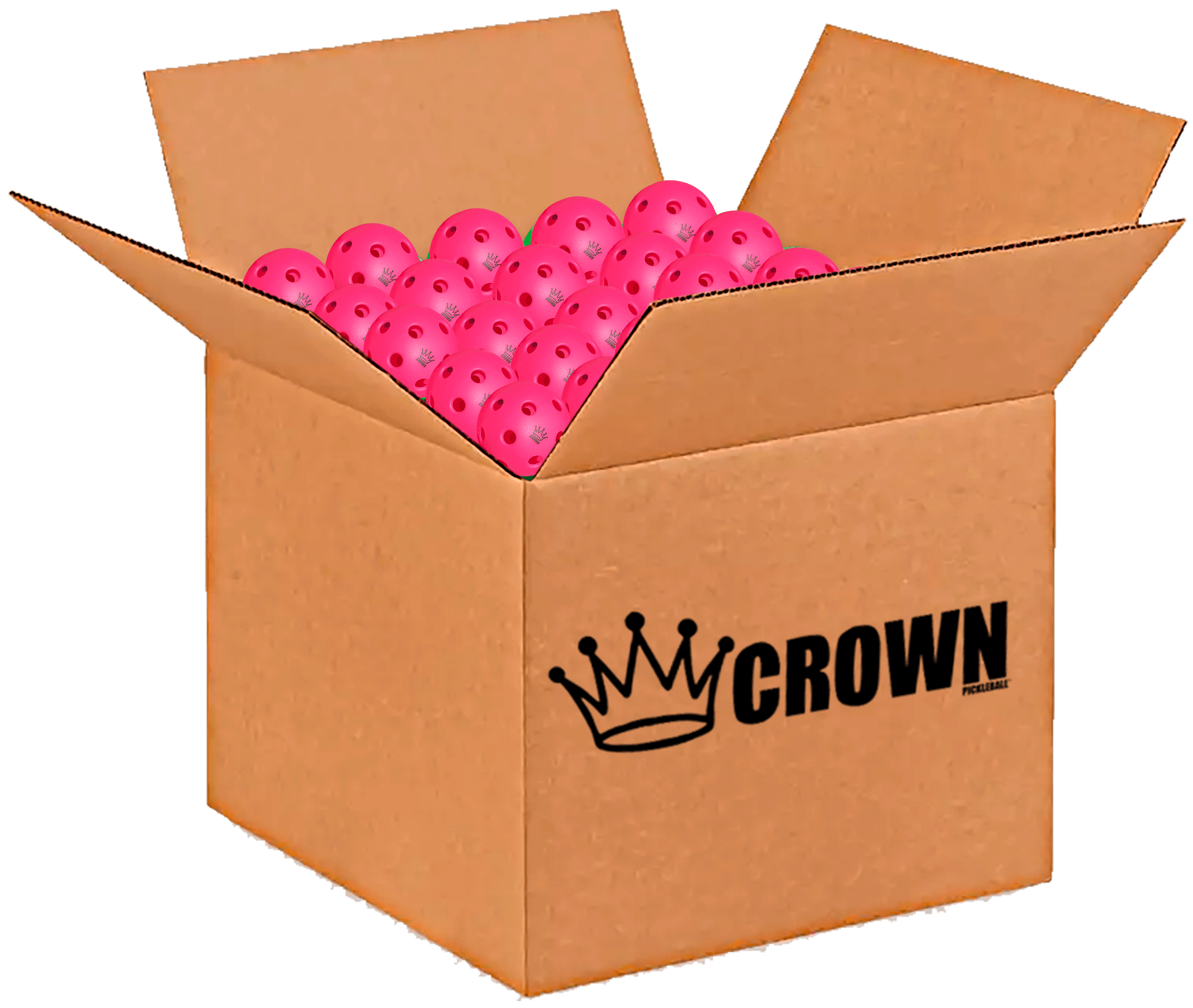 CROWN PICKLEBALL - High-Performance INDOOR Pickleballs (100-PACK DRAGONFRUIT)