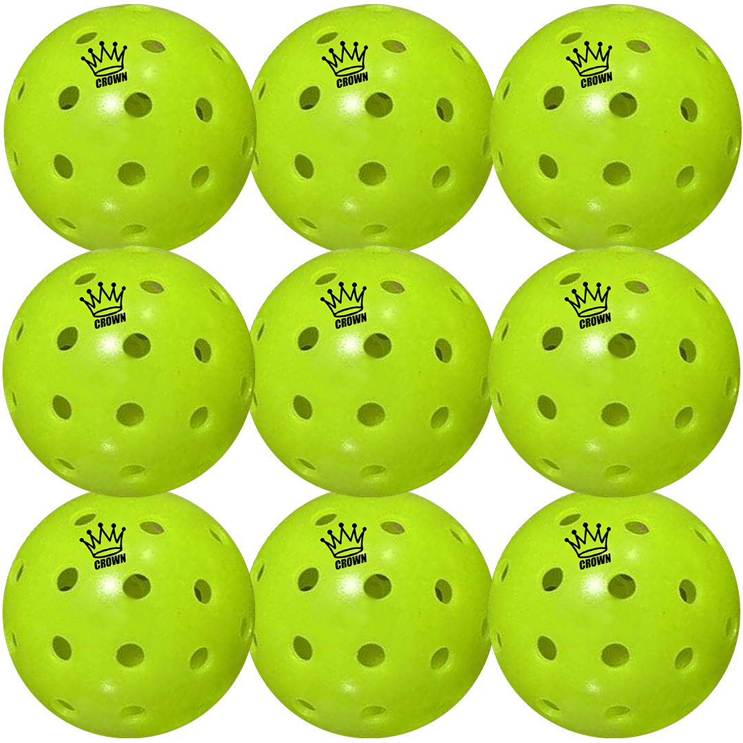 CROWN PICKLEBALL - High-Performance OUTDOOR Pickleballs (3-PACK LIME)