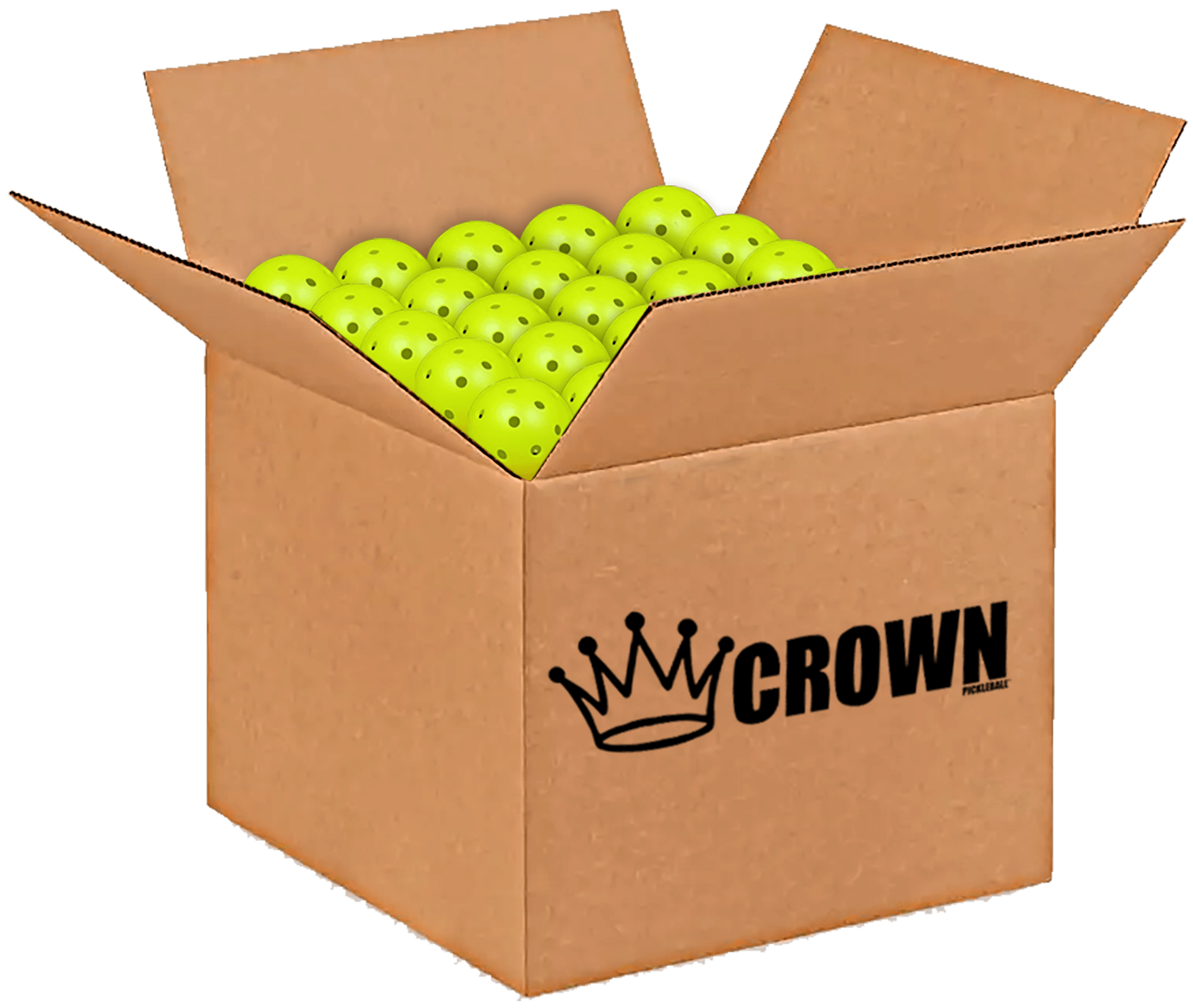 CROWN PICKLEBALL - High-Performance OUTDOOR Pickleballs (100-PACK LIME)